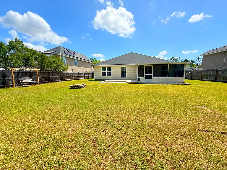 Huge fenced-in backyard