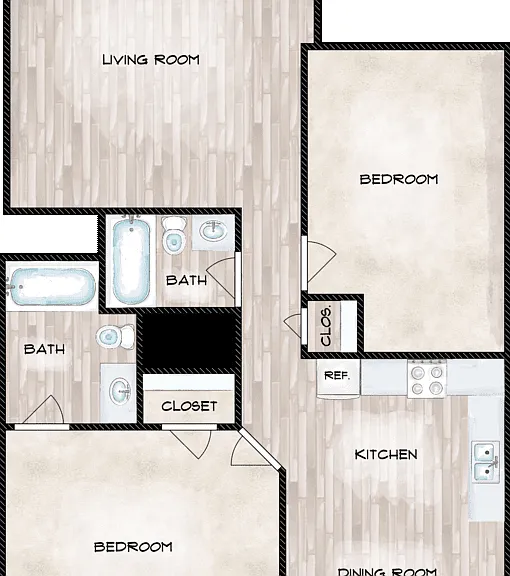 2x2 Floorplan Diagram