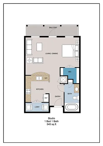 Floor plan A (studio)