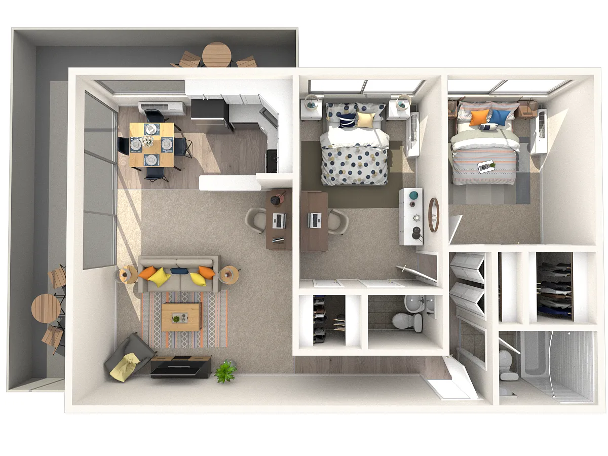 Floor plan 2 Bed/1.5 Bath