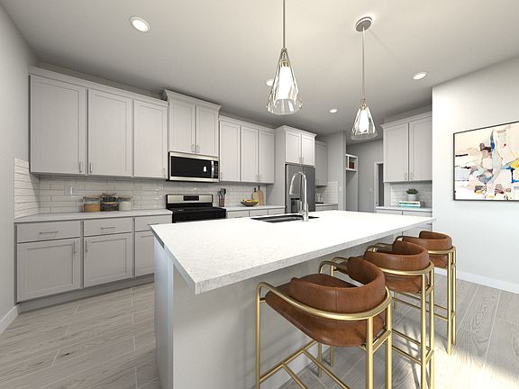 Kitchen in the Prato floorplan.