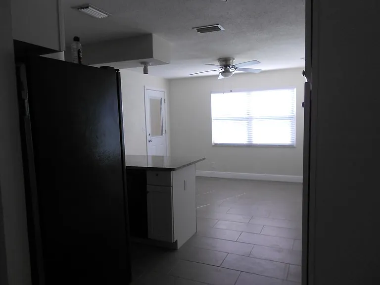 Entrance to kitchen and family room or dining room