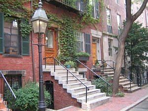 entrance with gas light