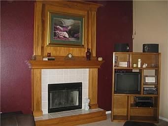Wood burning fireplace