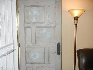 Hand crafter front door