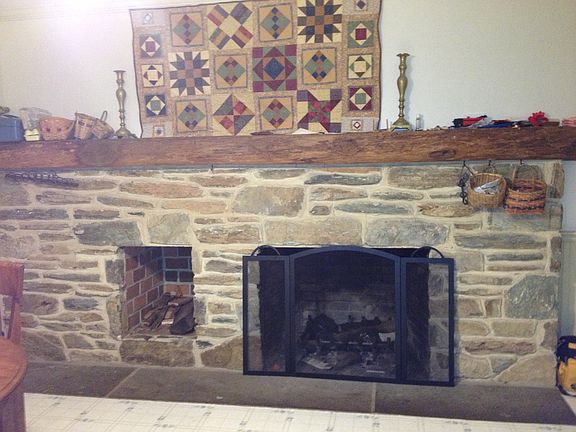 kitchen fireplace