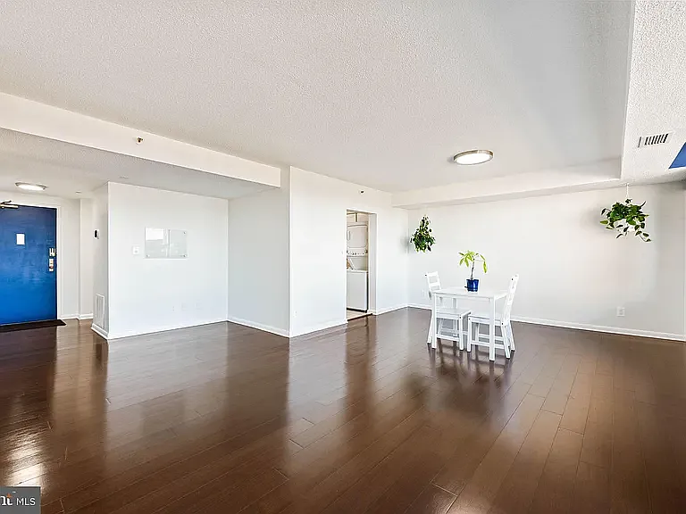 living room with dining area