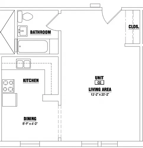 Floor plan Studio 9