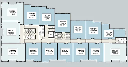 Floor plan 2 Bedroom 2 Bathroom