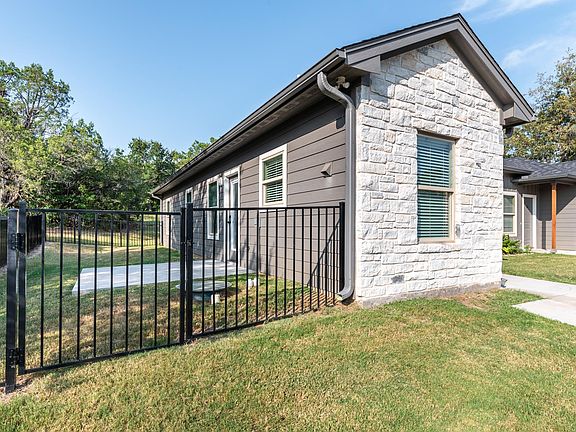 Fenced area of yard