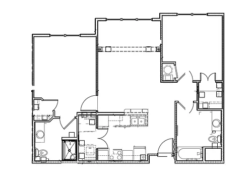 Floor plan 2 Bedroom 50%