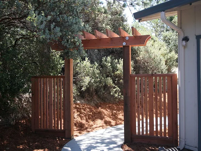 Front gate from driveway