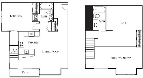 Floor plan One Bed - E4b 722