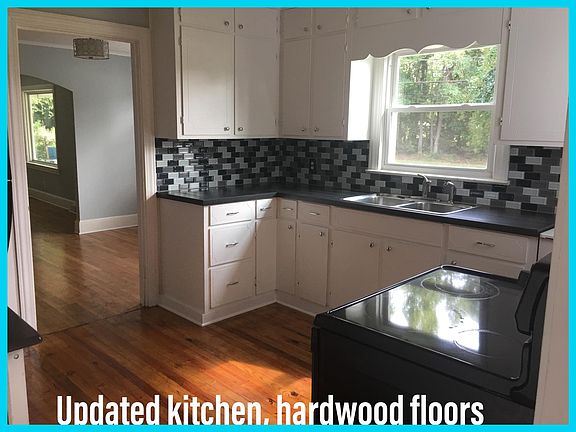 Updated kitchen hardwood floors