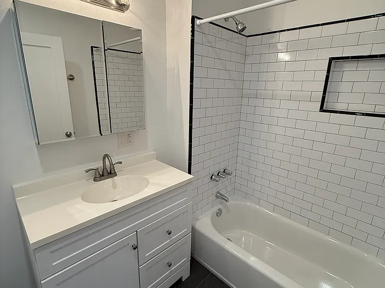 New bathroom vanity and vanity lighting
