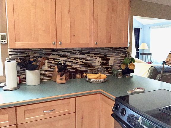 Kitchen open to living room