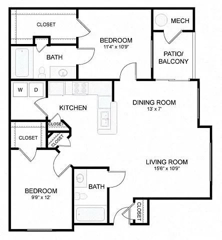 Floor plan 2B