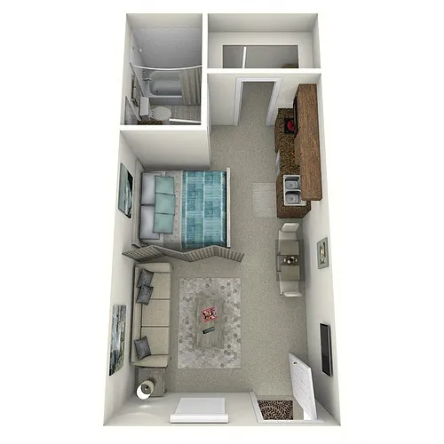 Floor plan Studio Renovated
