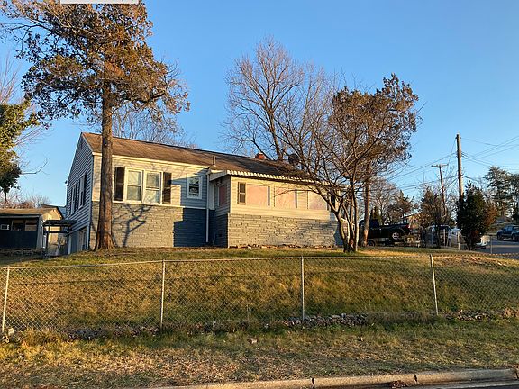 Front view of corner lot