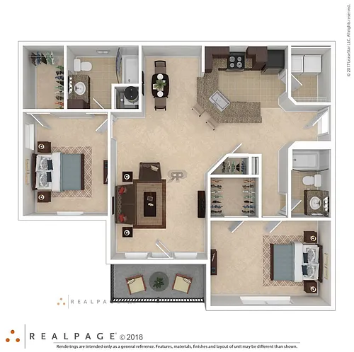 Floor plan 2 Bedroom Craftsman Select