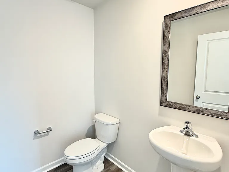1/2 bath on the main level.