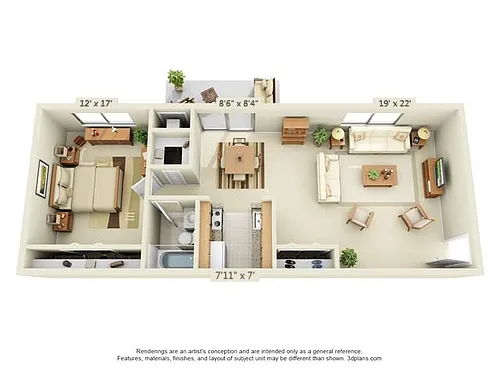 Floor plan 1 Bedroom