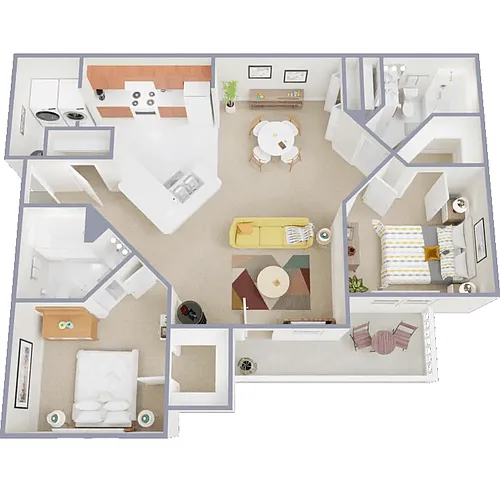 Floor plan 2 Bed 2 Bath