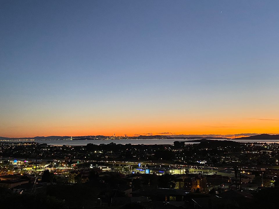 Backyard sunset view