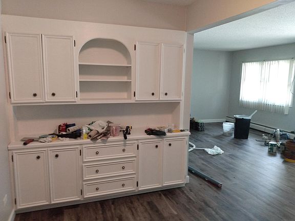 Built in China cabinet in dining room