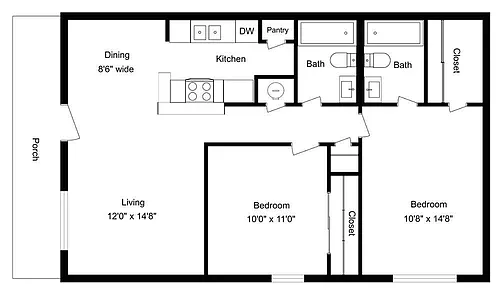 Floor plan B1 Renovated