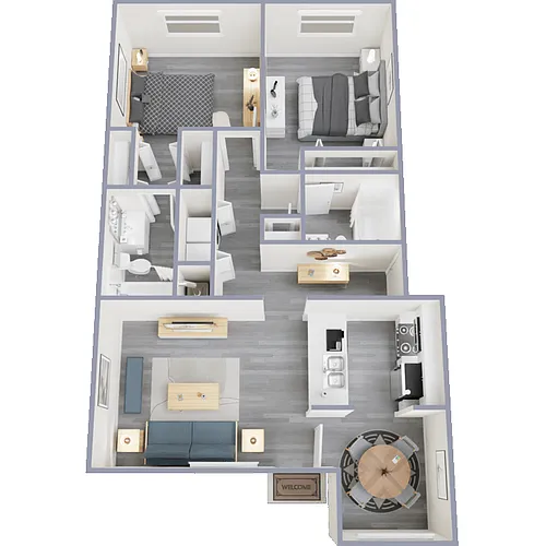 Floor plan 2x2 Cross Oaks