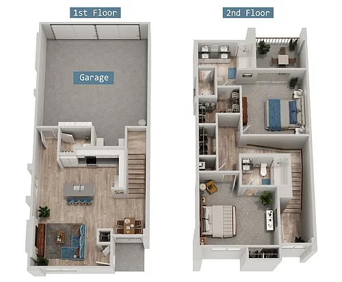 Floor plan 2 Bed/2.5 Bath