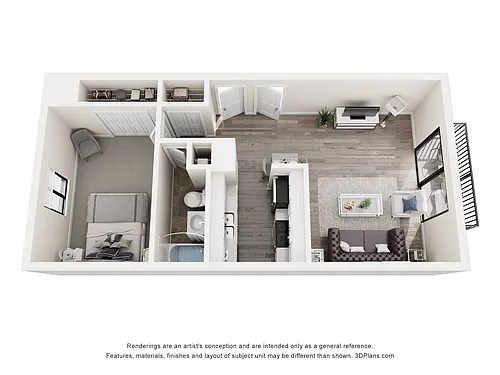 Floor plan One Bedroom