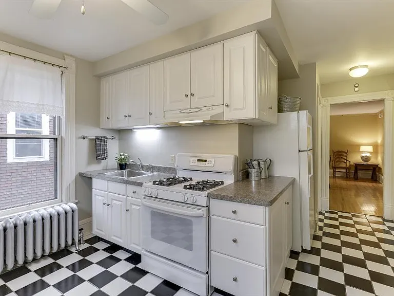 Kitchen with tile floor