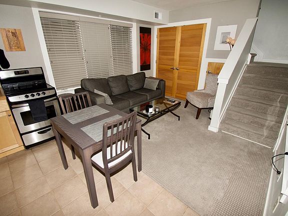 Living room and kitchen area