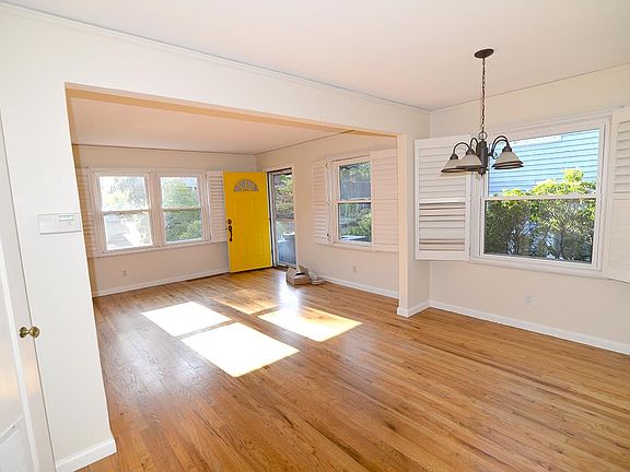 Living and dining room areas