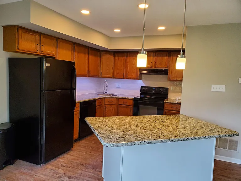 Kitchen with Granite and Extended Island