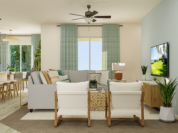 This incredible family room will quickly become everyone s favorite hangout!