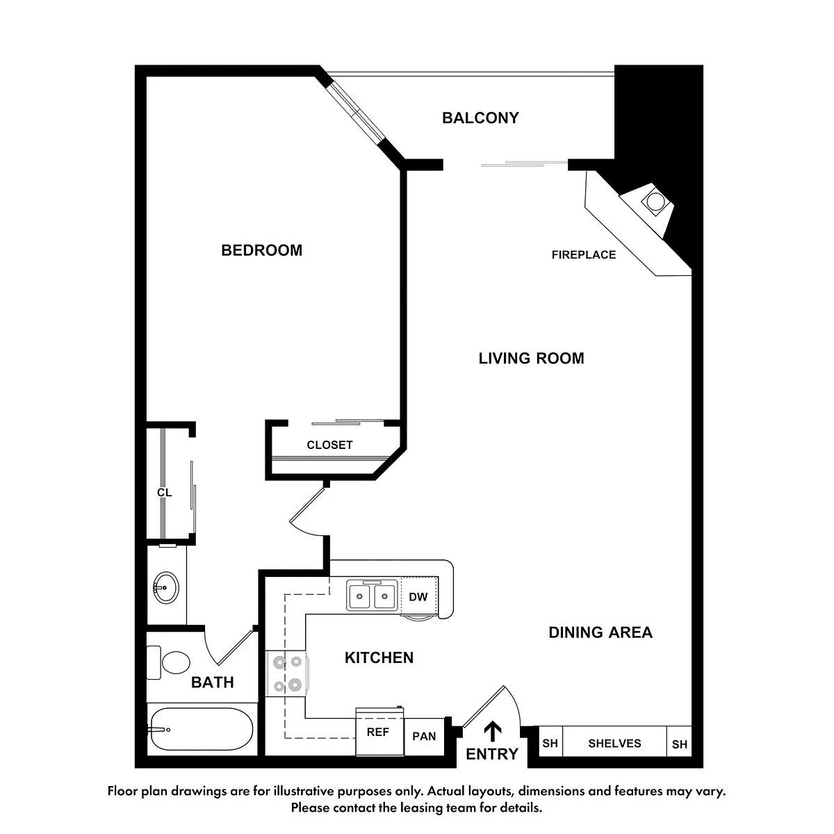 Floor plan 1X1 A