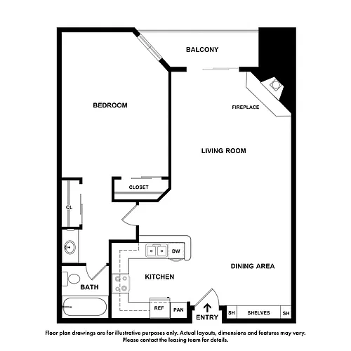 Floor plan 1X1 A
