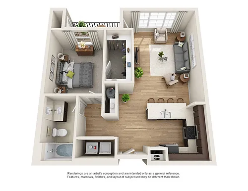 Floor plan 1X1 A10