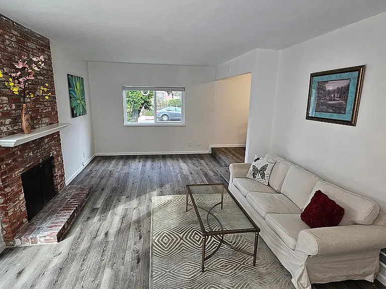 Living room with new flooring