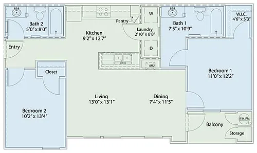 Floor plan 2 Bedroom