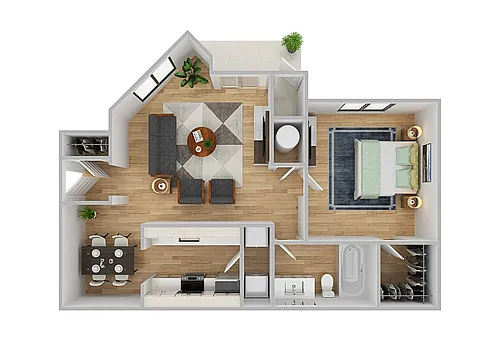Floor plan A1 | Renovated