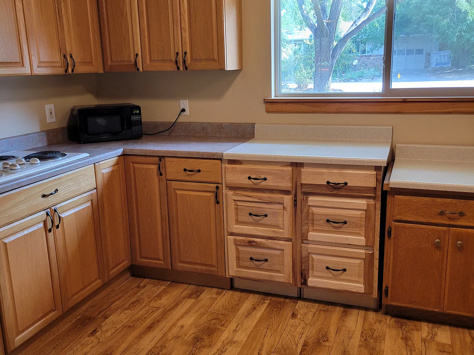 Kitchen, window faces south.