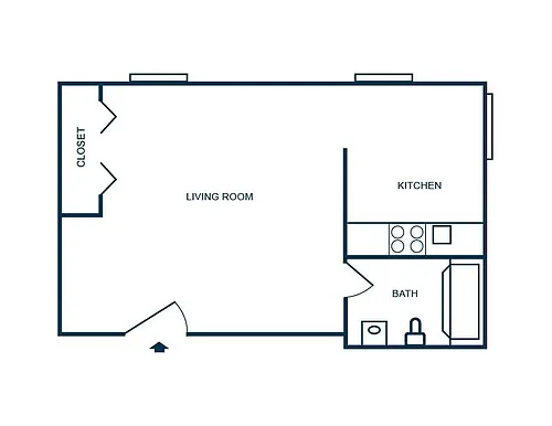 Floor plan Studio B