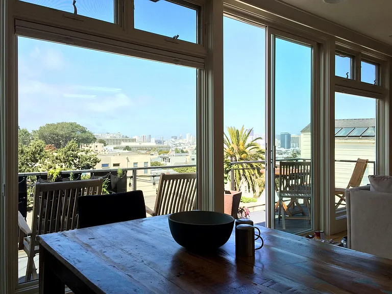 View from dining area