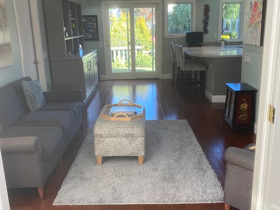 Family room with desk