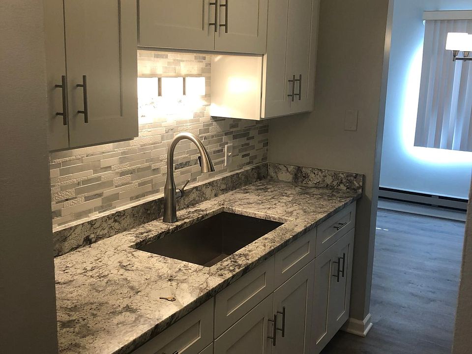 Granite Counter tops and soft closing hinges for cabinets.