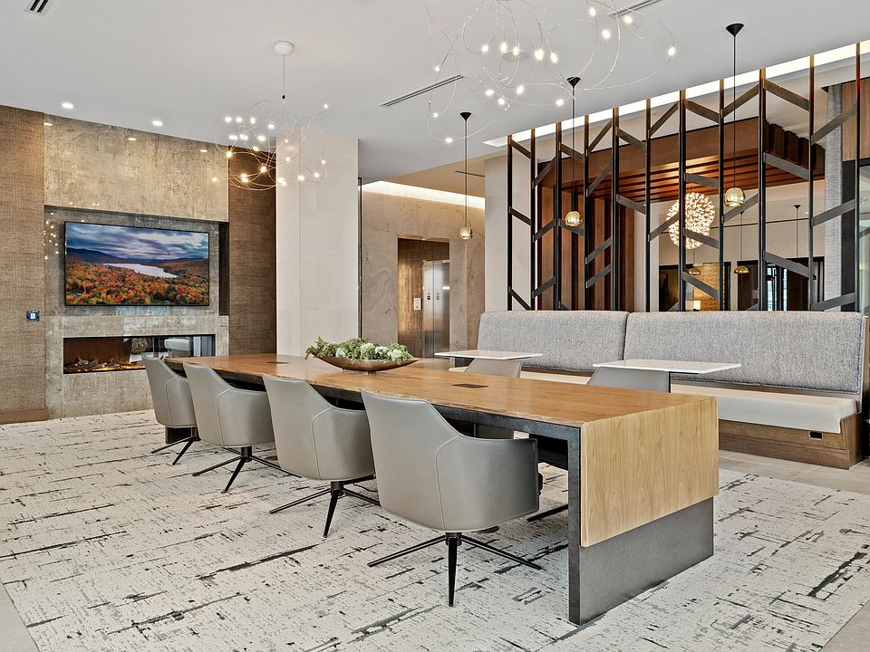 Coworking lounge with a variety of seating